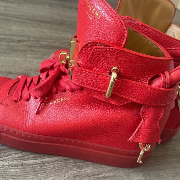 Buscemi Red 100mm Alta Sneakers Women's Size 36 - Picture 6 of 10